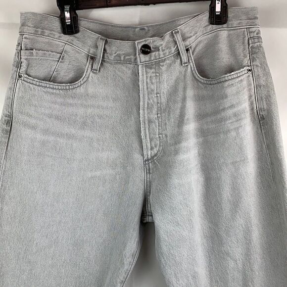 Goldsign gray button fly straight leg jeans size 30 NWT - Picture 1 of 16